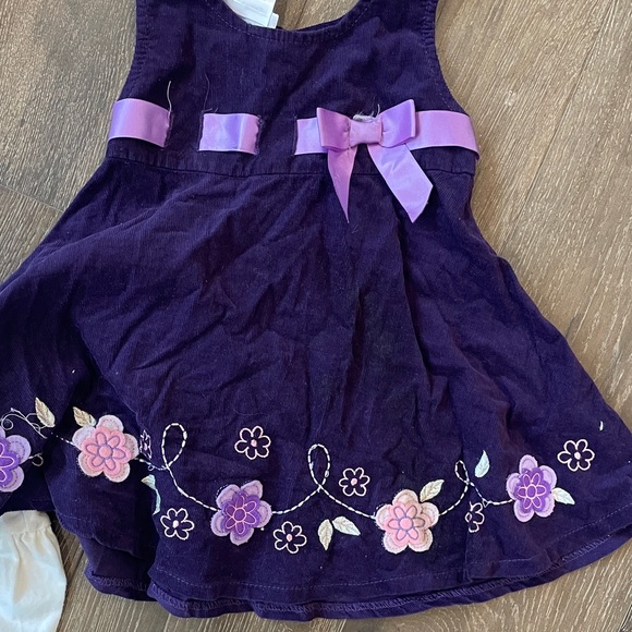 Girls' Pink and White Striped Dress - Picture 6 of 12